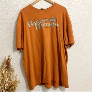 Men’s- Harley Davidson orange logo T-shirt